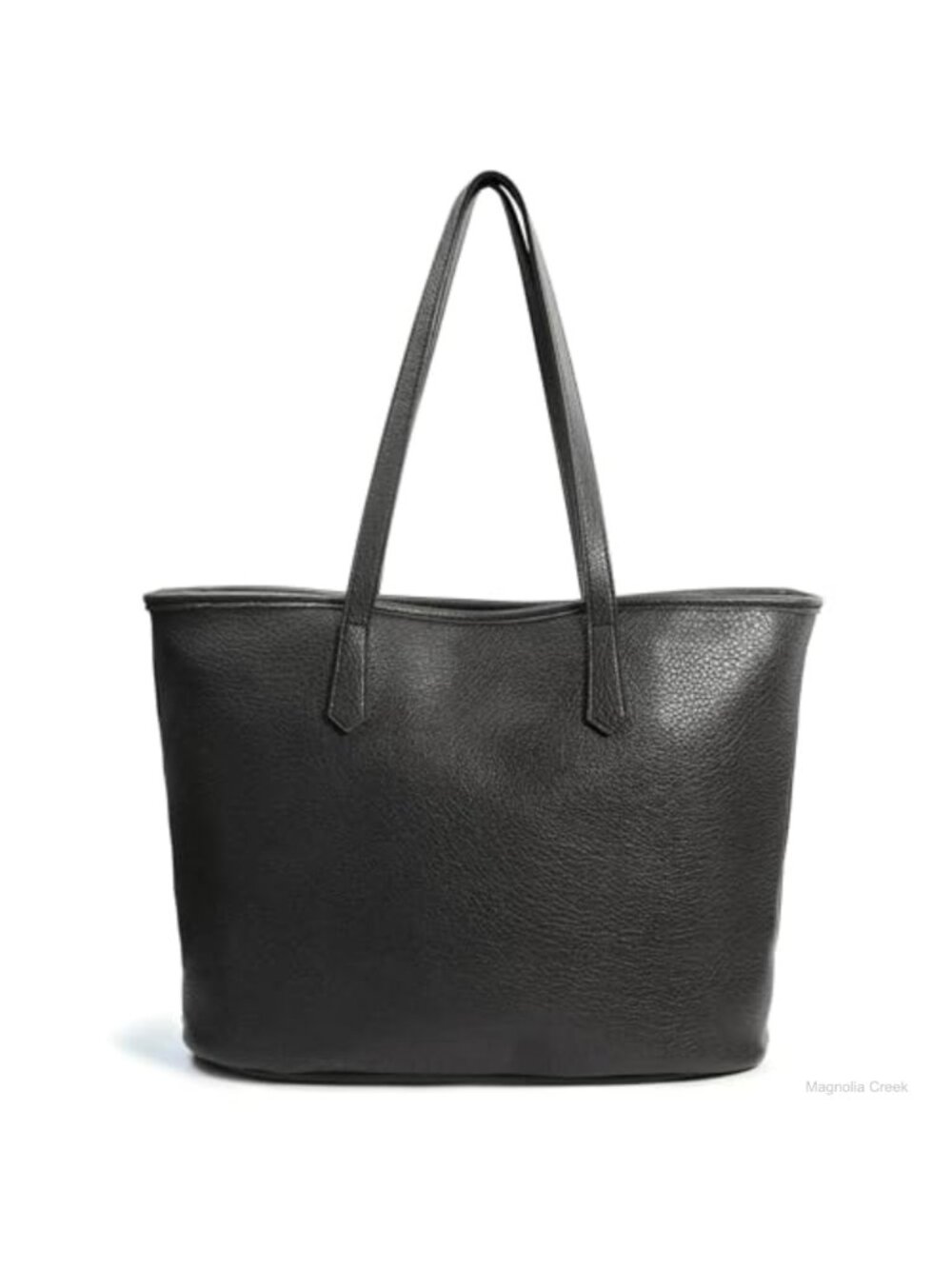 Vegan Leather Zipper Tote Bag for Women - Large Work Travel Handbag